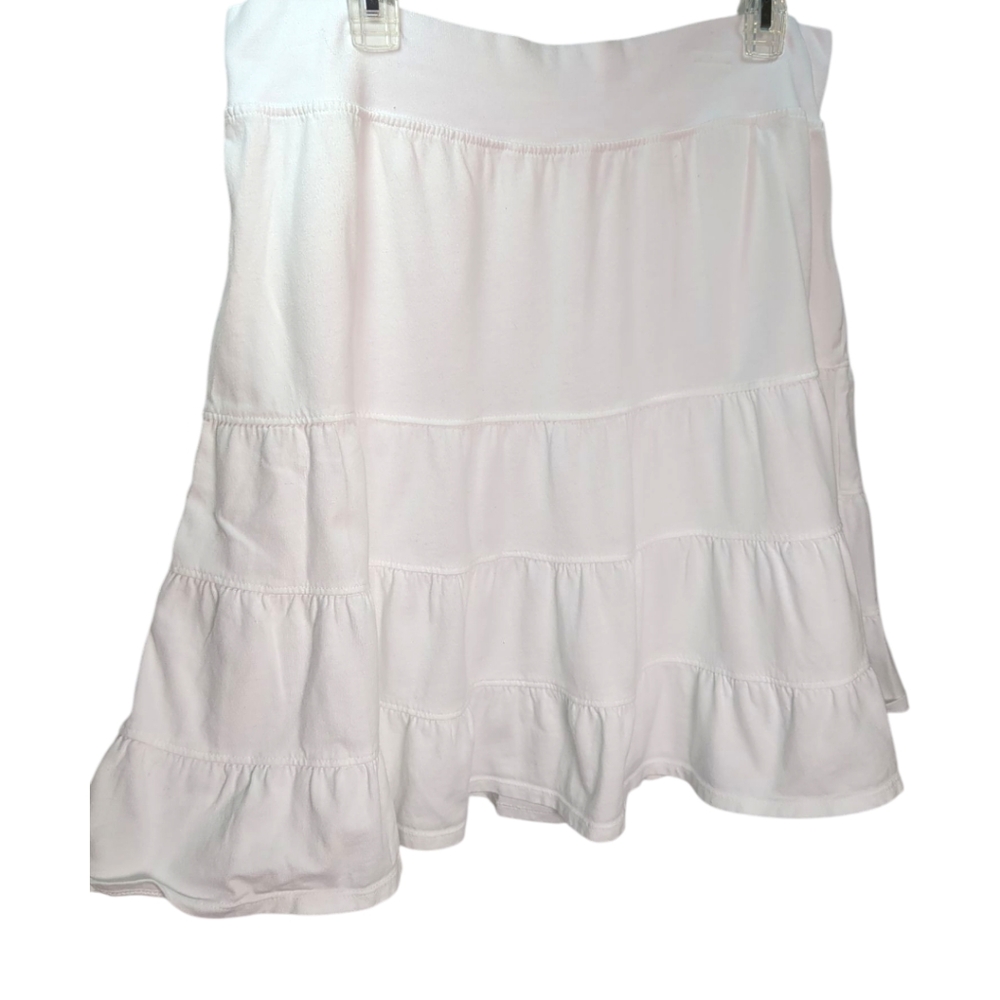 Fresh Produce White 100% Cotton Tiered Ruffle Skirt XXL - Picture 3 of 10